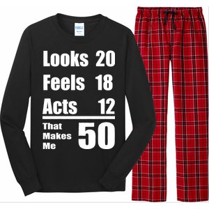 Funny 50th Birthday Fifty Years Long Sleeve Pajama Set