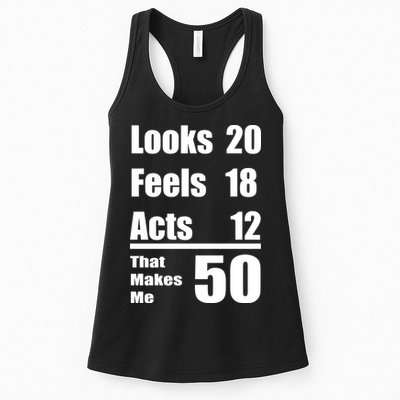 Funny 50th Birthday Fifty Years Womens Tank Top