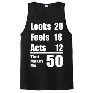 Funny 50th Birthday Fifty Years PosiCharge Competitor Tank