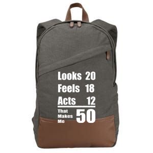 Funny 50th Birthday Fifty Years Cotton Canvas Backpack