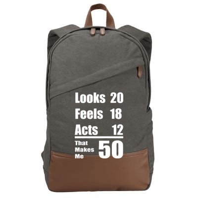 Funny 50th Birthday Fifty Years Cotton Canvas Backpack