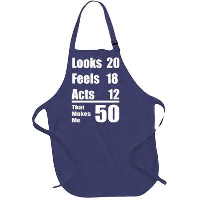 Funny 50th Birthday Fifty Years Full-Length Apron With Pockets