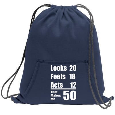 Funny 50th Birthday Fifty Years Sweatshirt Cinch Pack Bag