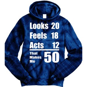 Funny 50th Birthday Fifty Years Tie Dye Hoodie