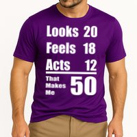 Funny 50th Birthday Fifty Years Cooling Performance Crew T-Shirt