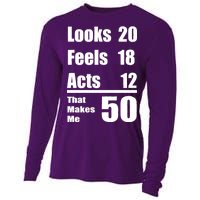 Funny 50th Birthday Fifty Years Cooling Performance Long Sleeve Crew