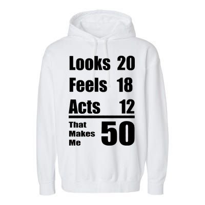 Funny 50th Birthday Fifty Years Garment-Dyed Fleece Hoodie