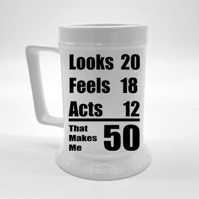 Funny 50th Birthday Fifty Years Beer Stein