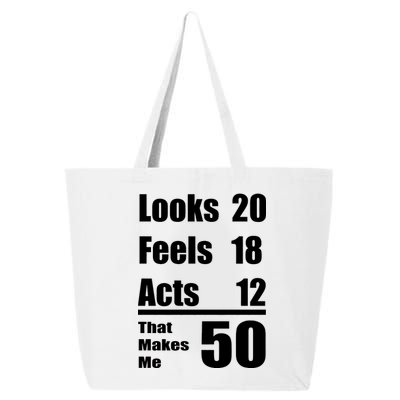 Funny 50th Birthday Fifty Years 25L Jumbo Tote