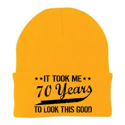 Funny 70th Birthday Look This Good Knit Cap Winter Beanie