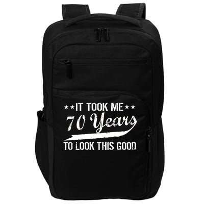 Funny 70th Birthday Look This Good Impact Tech Backpack