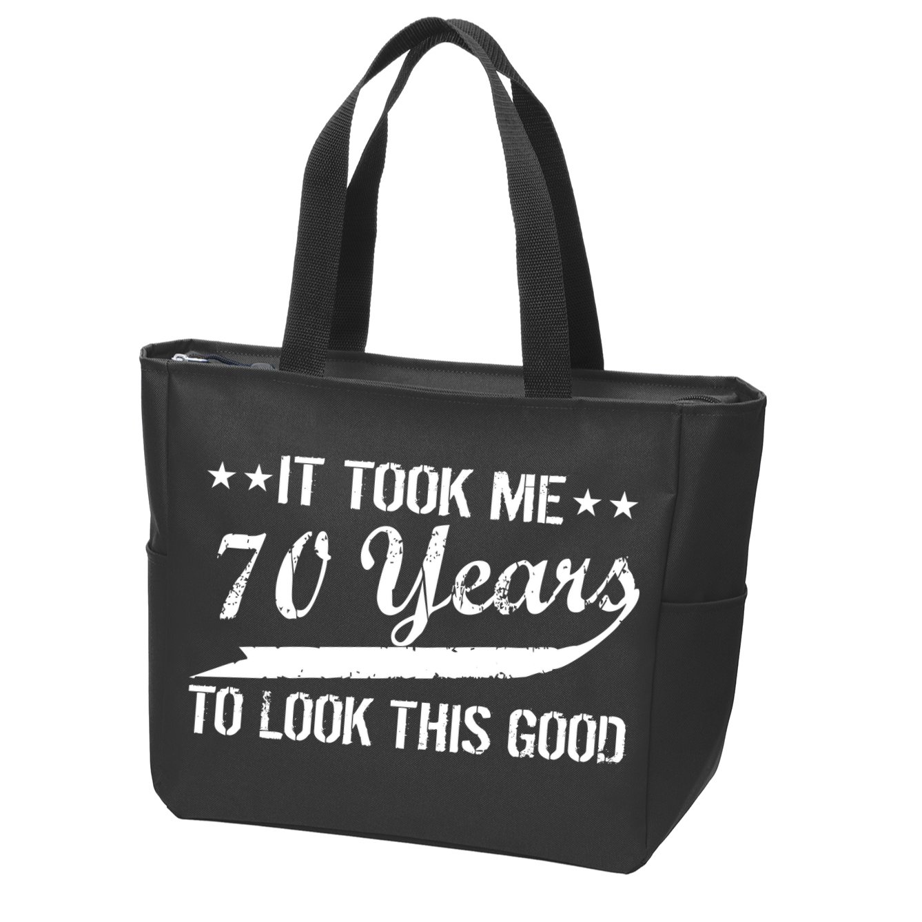 Funny 70th Birthday Look This Good Zip Tote Bag