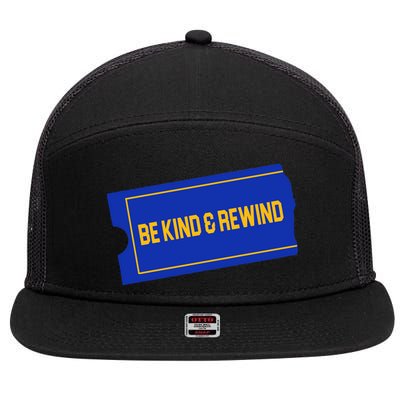 Funny 90s Be Kind Rewind 7 Panel Mesh Trucker Snapback Hat