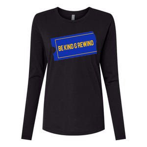 Funny 90s Be Kind Rewind Womens Cotton Relaxed Long Sleeve T-Shirt