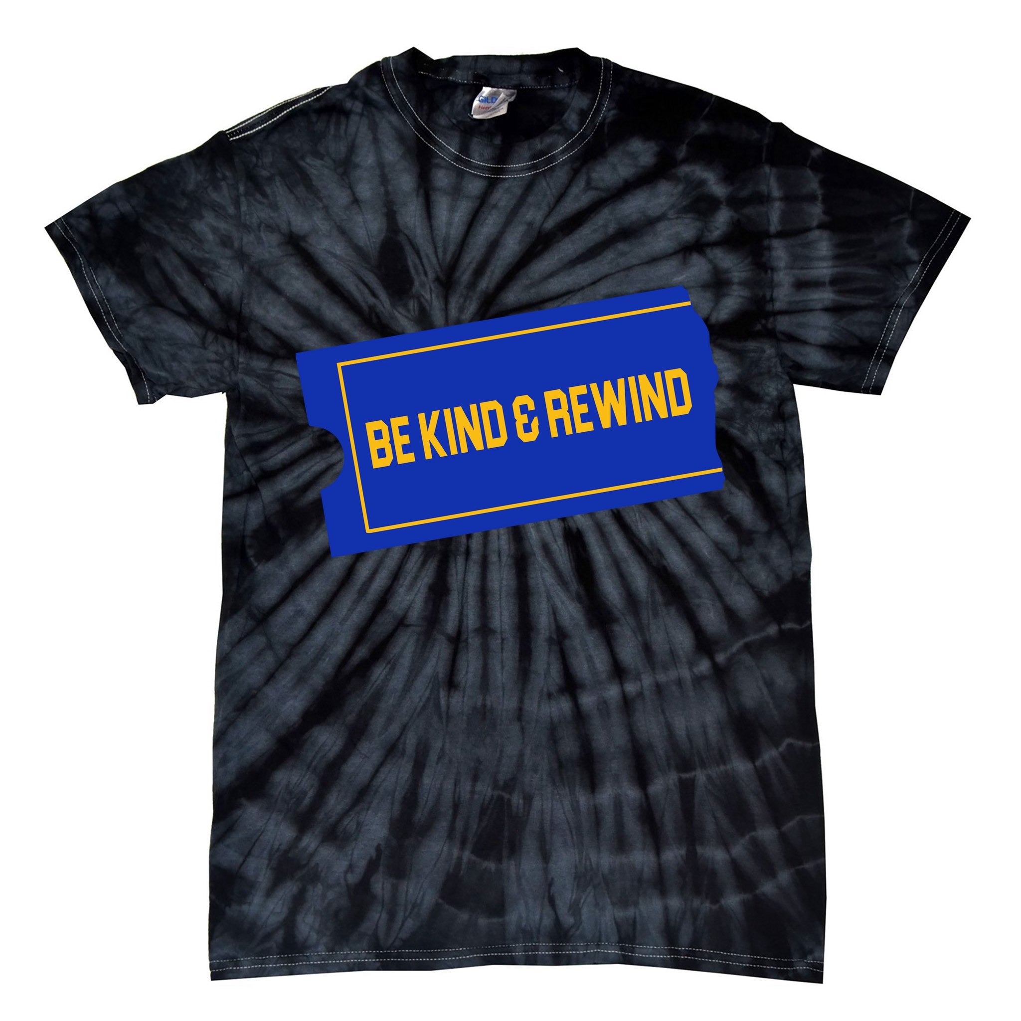 Funny 90s Be Kind Rewind Tie-Dye T-Shirt