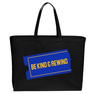 Funny 90s Be Kind Rewind Cotton Canvas Jumbo Tote