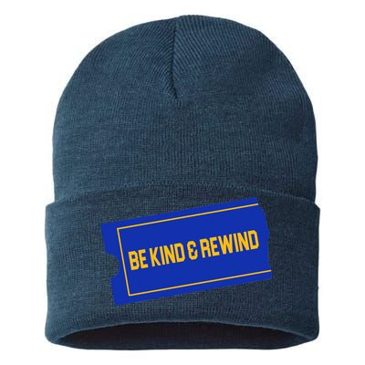 Funny 90s Be Kind Rewind Sustainable Knit Beanie