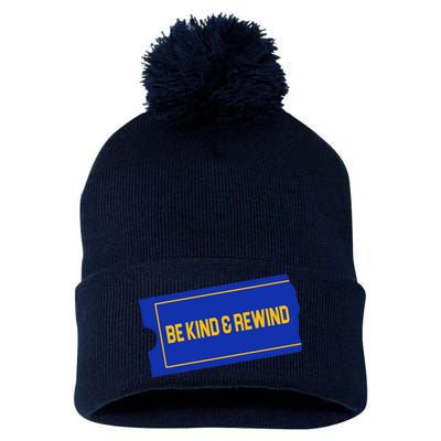 Funny 90s Be Kind Rewind Pom Pom 12in Knit Beanie