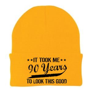 Funny 90th Birthday: It Took Me 90 Years To Look This Good Knit Cap Winter Beanie