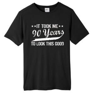 Funny 90th Birthday: It Took Me 90 Years To Look This Good Tall Fusion ChromaSoft Performance T-Shirt