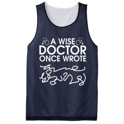 Funny A Wise Doctor Once Wrote Mesh Reversible Basketball Jersey Tank
