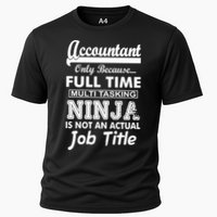 Funny Accountant Full Time Ninja Cooling Performance Crew T-Shirt