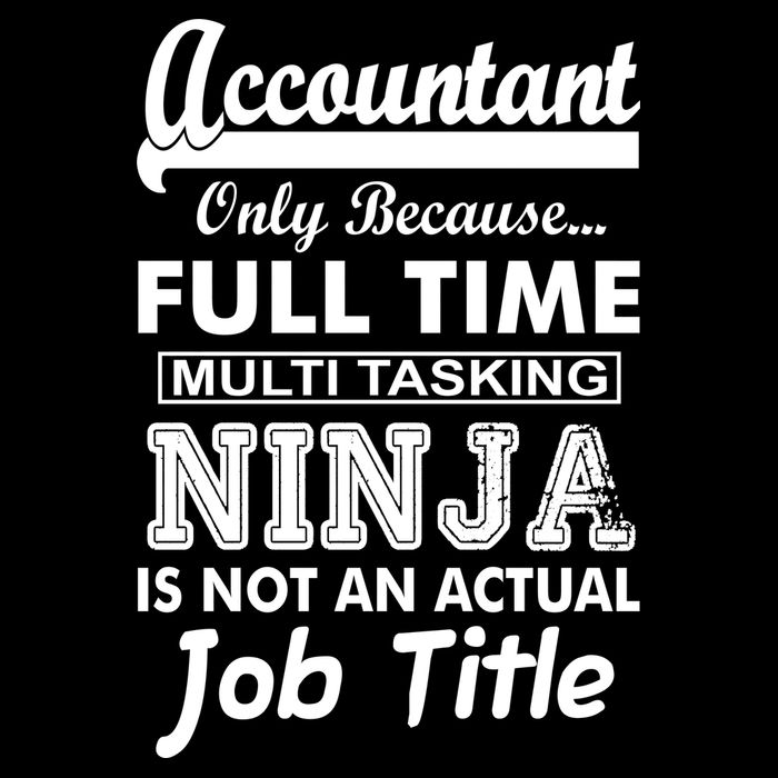 Funny Accountant Full Time Ninja Apron