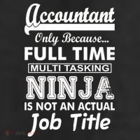 Funny Accountant Full Time Ninja 11oz C Handle Ceramic Mug