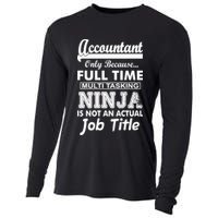 Funny Accountant Full Time Ninja Cooling Performance Long Sleeve Crew