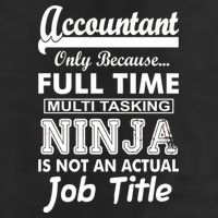 Funny Accountant Full Time Ninja Golf Towel