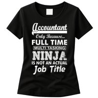 Funny Accountant Full Time Ninja Womens T-Shirt