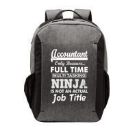 Funny Accountant Full Time Ninja Vector Backpack