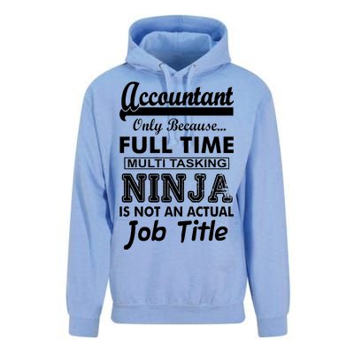 Funny Accountant Full Time Ninja Unisex Surf Hoodie