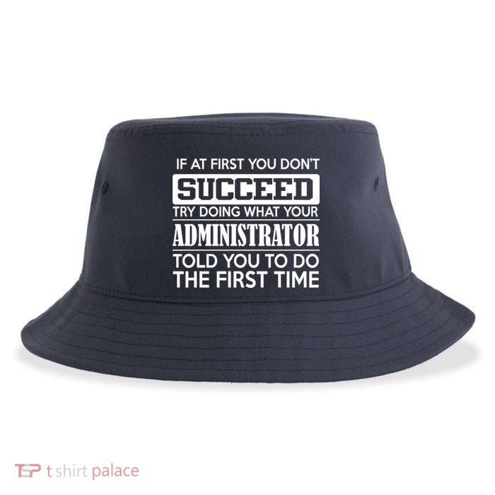 Funny Administrator Sustainable Bucket Hat