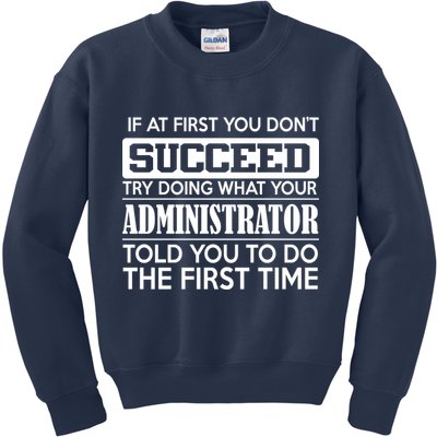 Funny Administrator Kids Sweatshirt