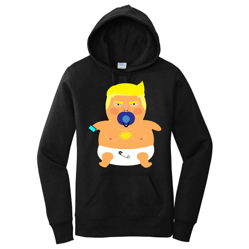 Funny Angry Baby Trump Balloon Women's Pullover Hoodie