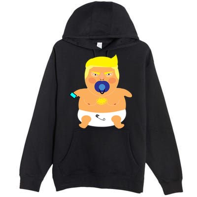 Funny Angry Baby Trump Balloon Premium Pullover Hoodie