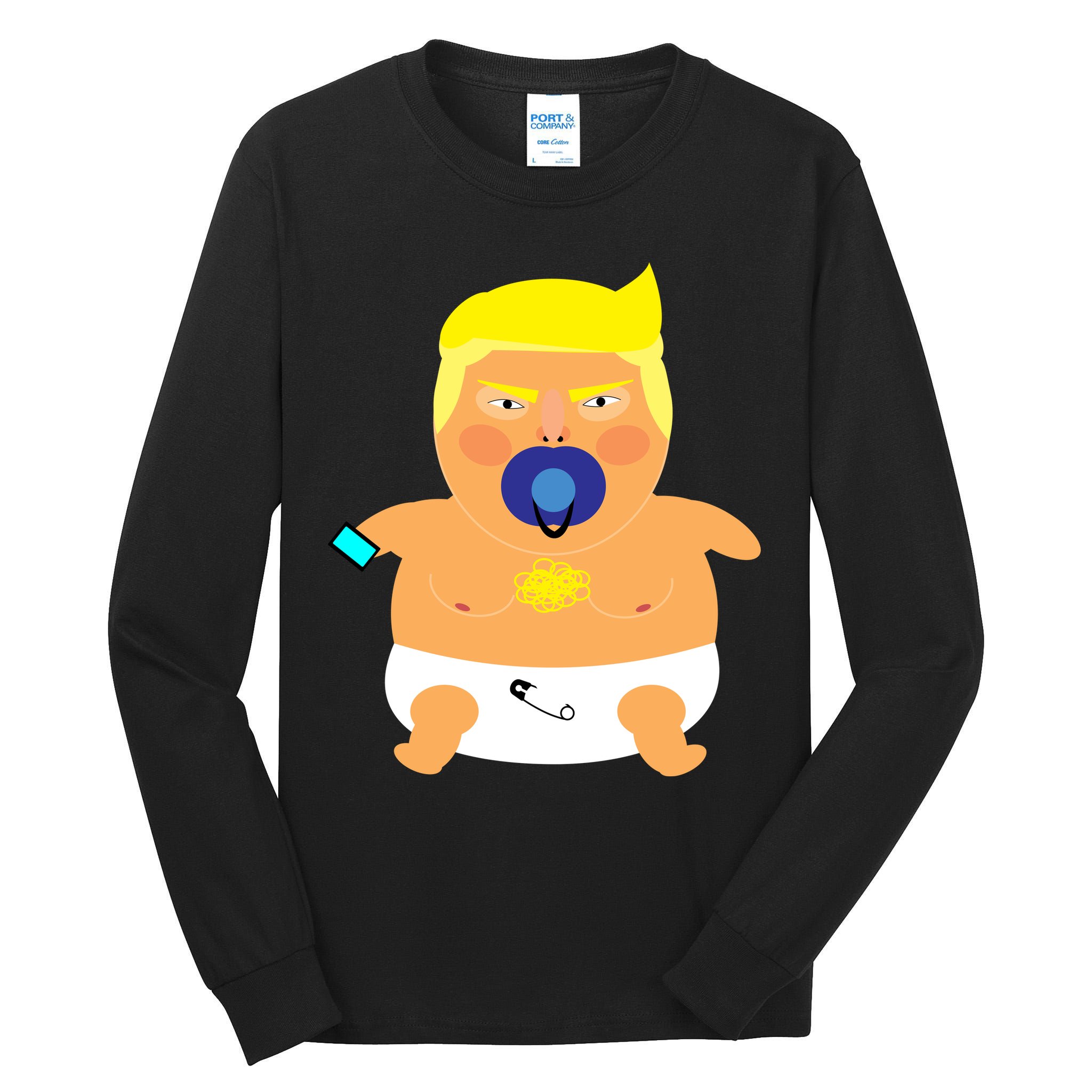 Funny Angry Baby Trump Balloon Tall Long Sleeve T-Shirt