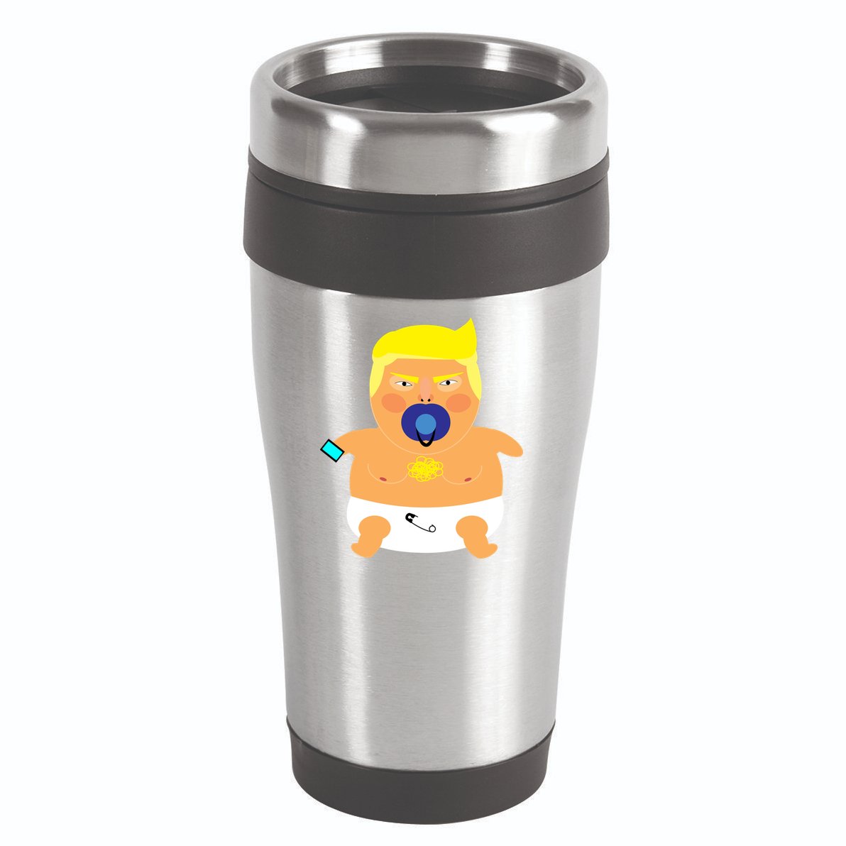 Funny Angry Baby Trump Balloon 16oz Travel Tumbler