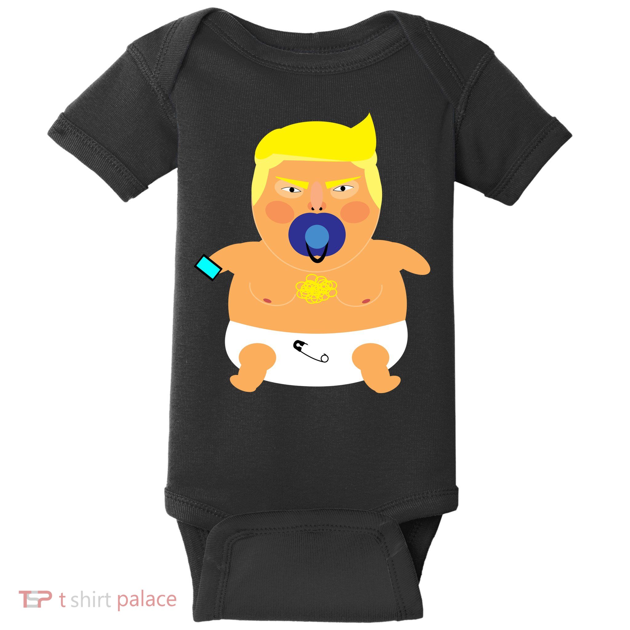 Funny Angry Baby Trump Balloon Baby Bodysuit