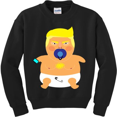 Funny Angry Baby Trump Balloon Kids Sweatshirt