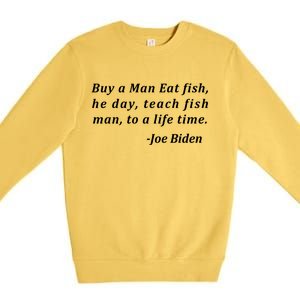 Funny Anti Joe Biden Quote Stumbles His Words Premium Crewneck Sweatshirt