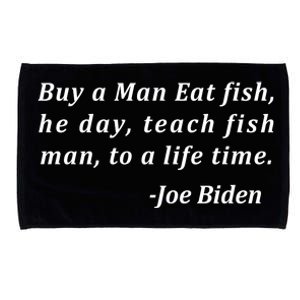 Funny Anti Joe Biden Quote Stumbles His Words Microfiber Hand Towel