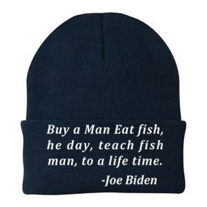 Funny Anti Joe Biden Quote Stumbles His Words Knit Cap Winter Beanie