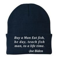 Funny Anti Joe Biden Quote Stumbles His Words Knit Cap Winter Beanie