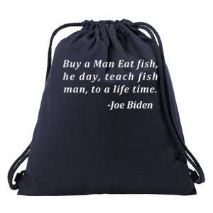 Funny Anti Joe Biden Quote Stumbles His Words Drawstring Bag