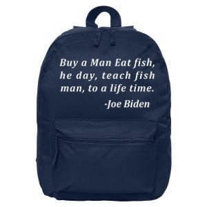 Funny Anti Joe Biden Quote Stumbles His Words 16 in Basic Backpack