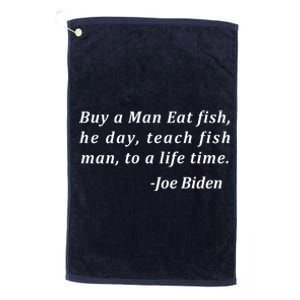 Funny Anti Joe Biden Quote Stumbles His Words Platinum Collection Golf Towel