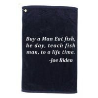 Funny Anti Joe Biden Quote Stumbles His Words Platinum Collection Golf Towel