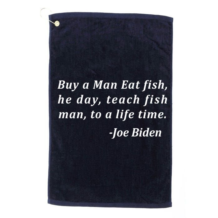 Funny Anti Joe Biden Quote Stumbles His Words Platinum Collection Golf Towel